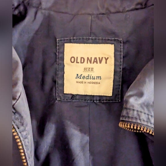 Medium Long Utility Jacket 100% Cotton, Dusky Blue - Picture 8 of 8